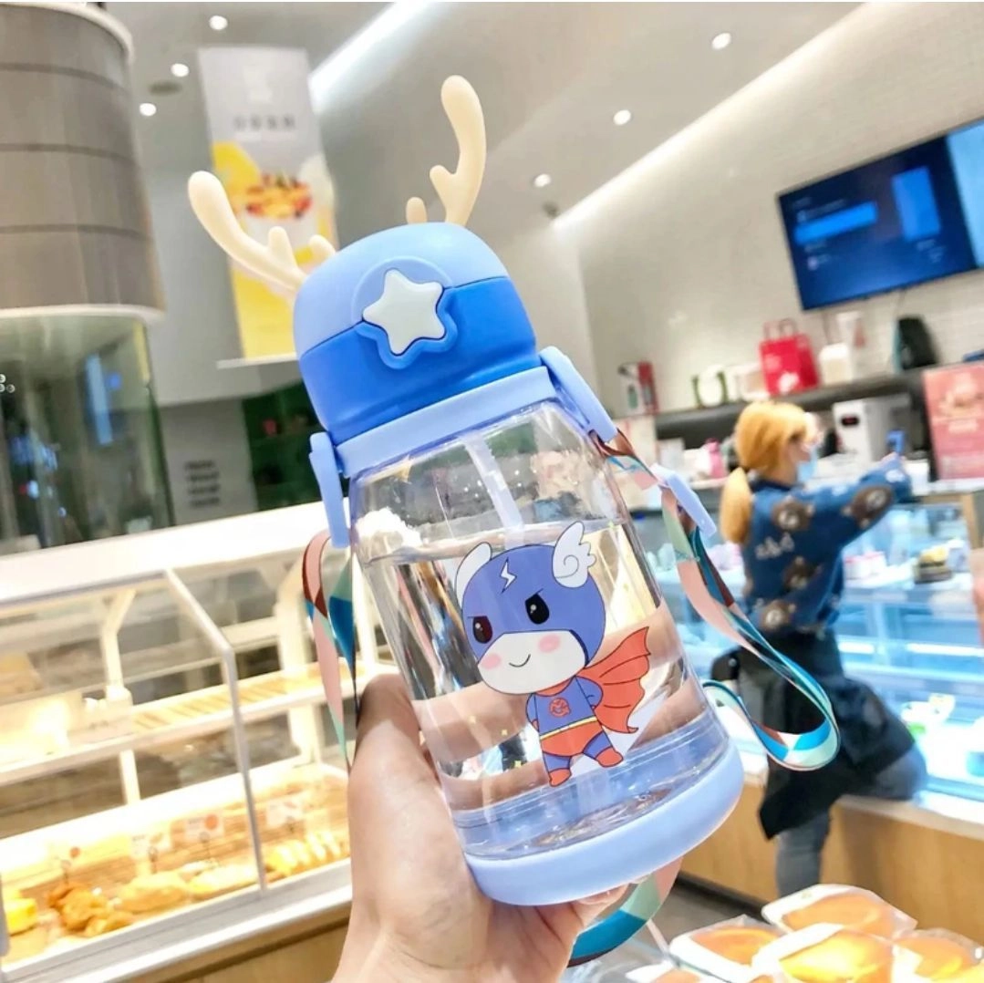 500 ml water bottle with straw and strap 6