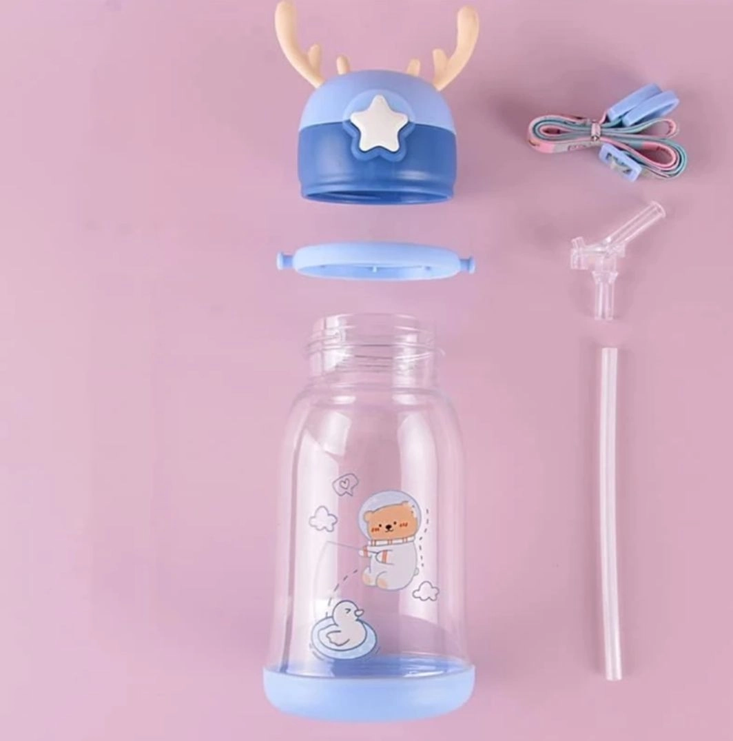 500 ml water bottle with straw and strap 7