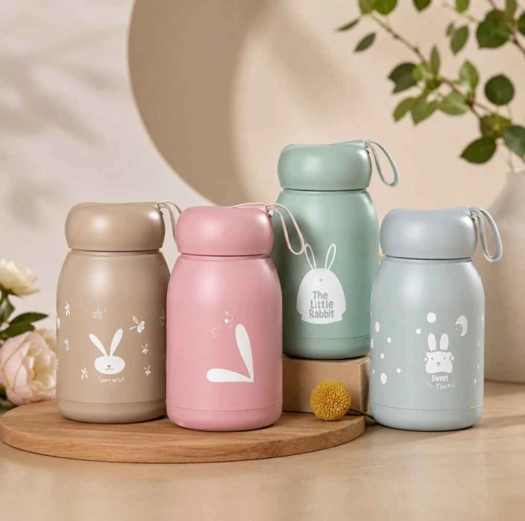 Cute glass water bottle with strong outer shield 1