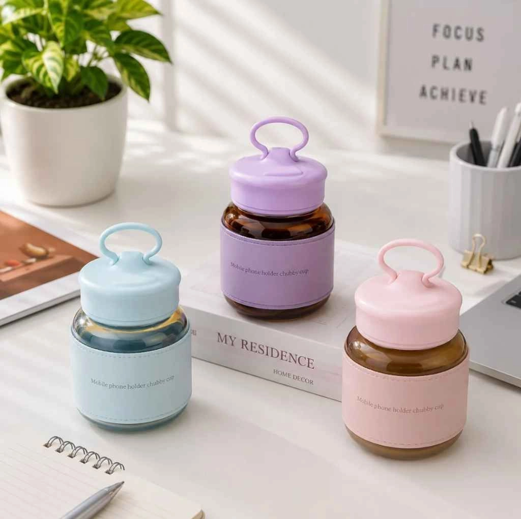 Cute glass water bottle 1