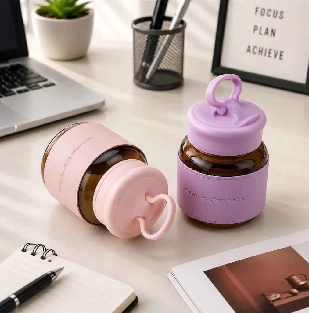 Cute glass water bottle 2
