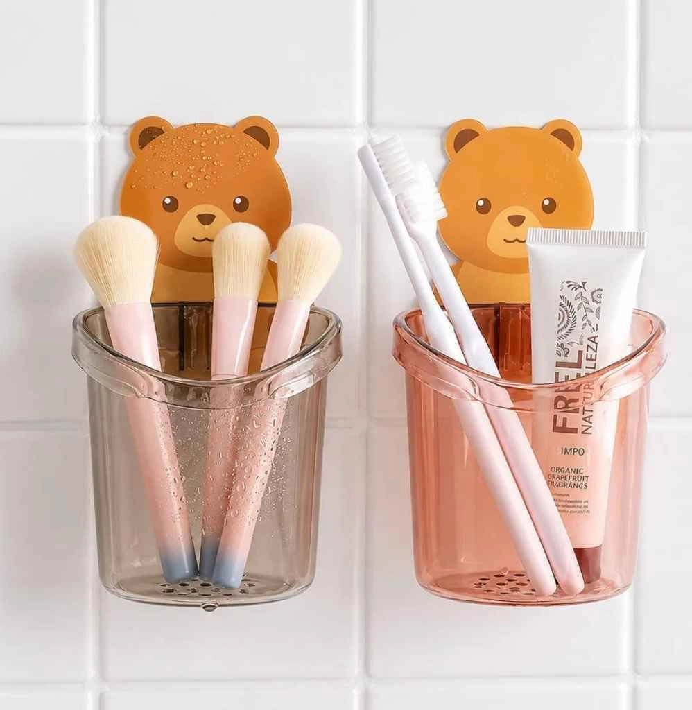 2 pcs Wall mounted tooth brush holder 1
