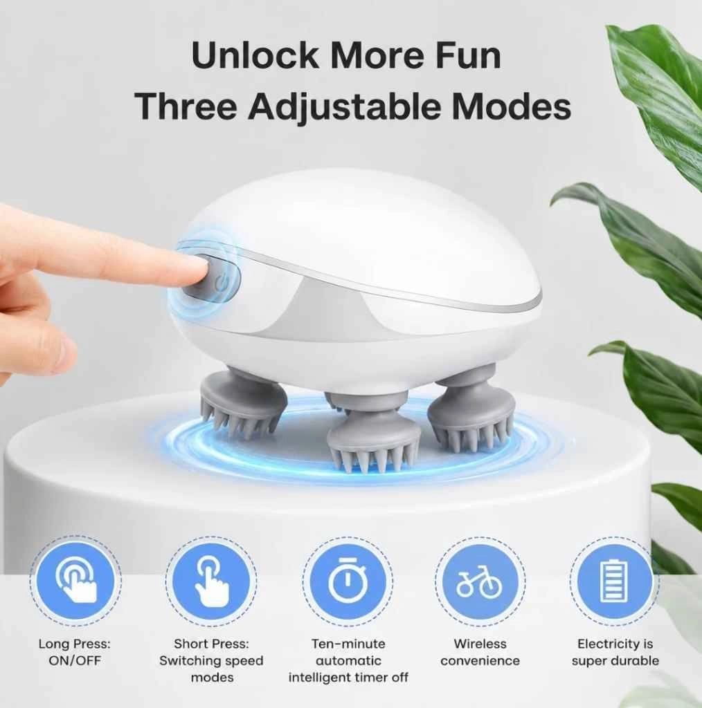 Full body and scalp massager 6