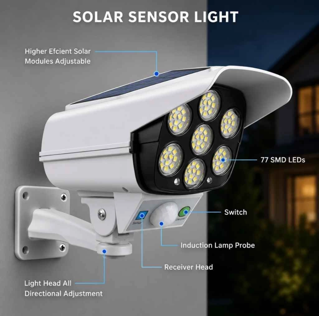 LED solar light with motion sensor 2
