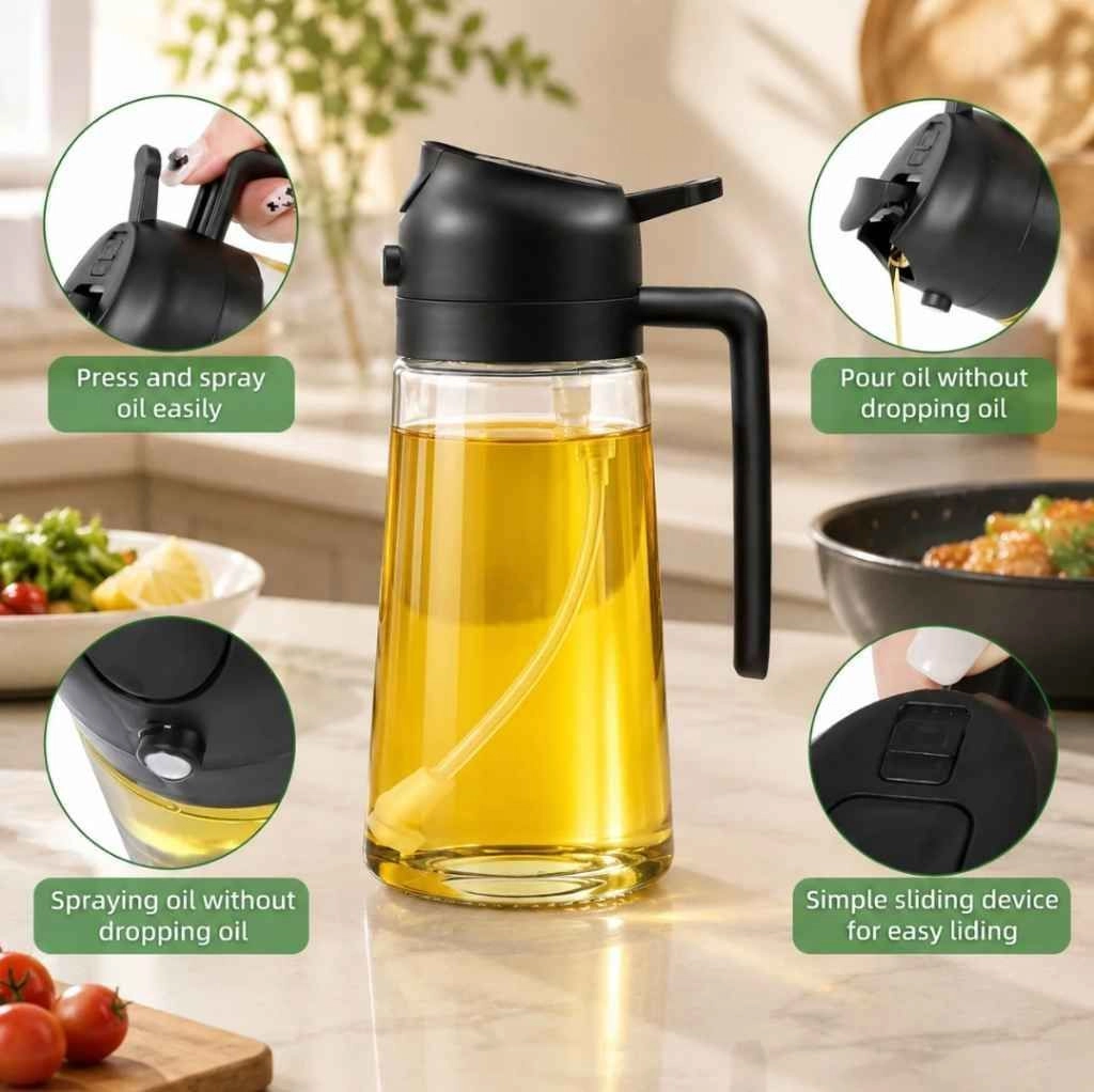 Oil spray cum dispenser 500 ml 3