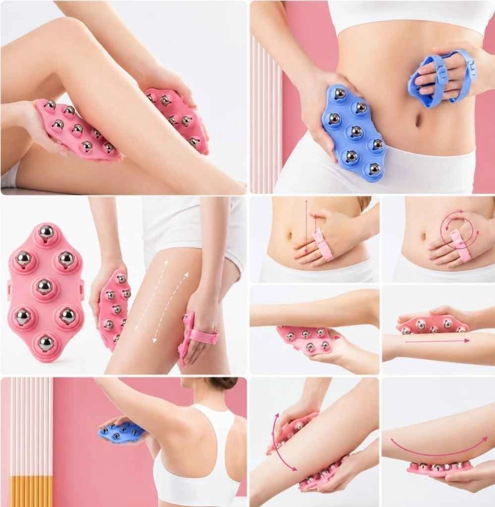 Palm Shape 7-Ball 360° Massage Roller – Manual Body Massager 2
