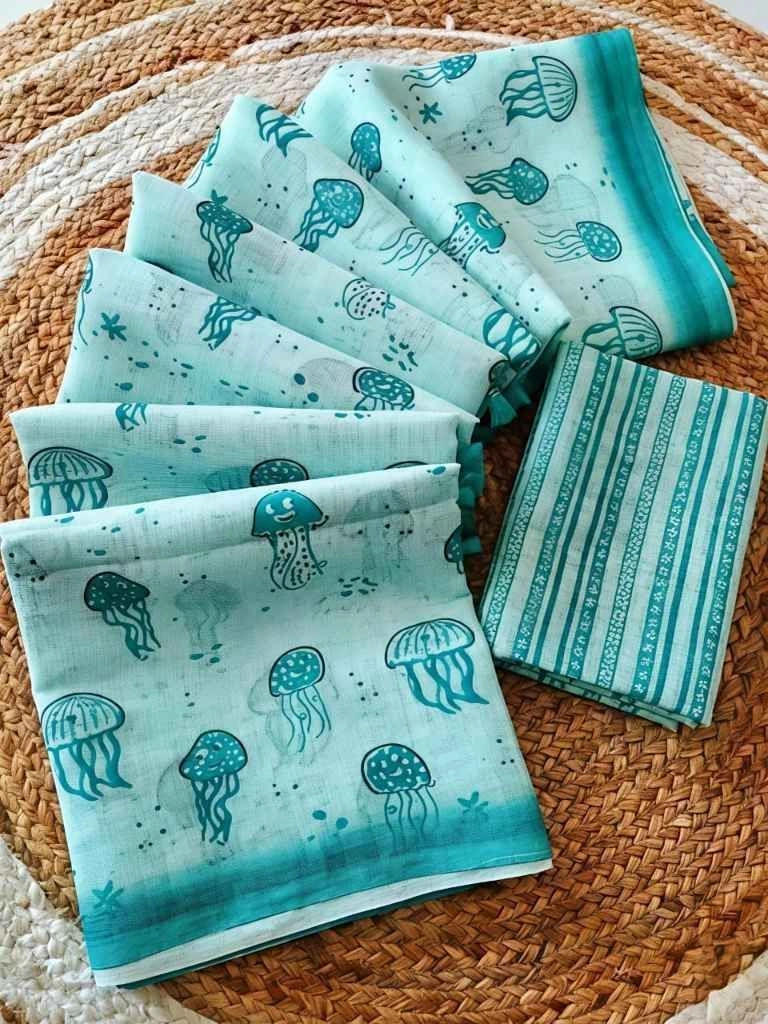 Linen cotton saree 1