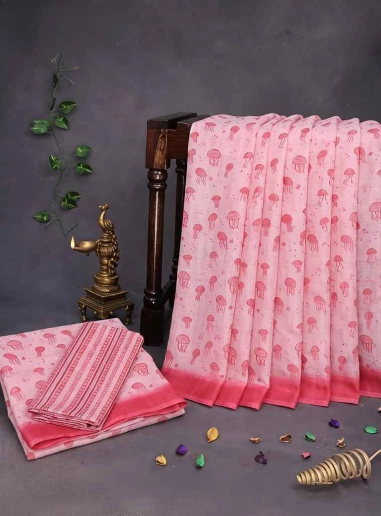 Linen cotton saree 2