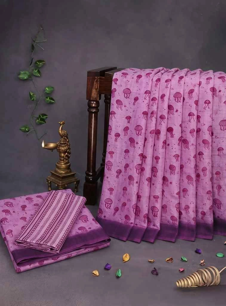 Linen cotton saree 4
