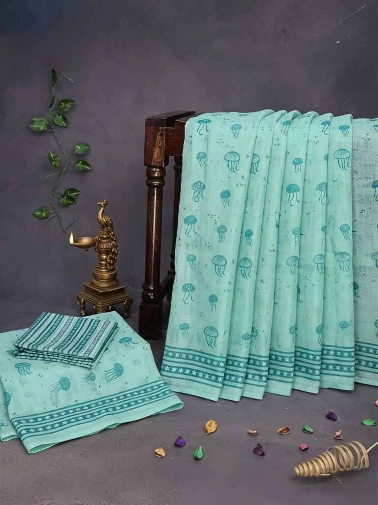 Linen cotton saree 6
