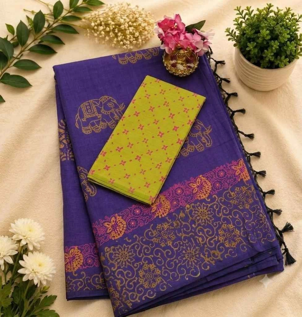 Poly cotton saree 2