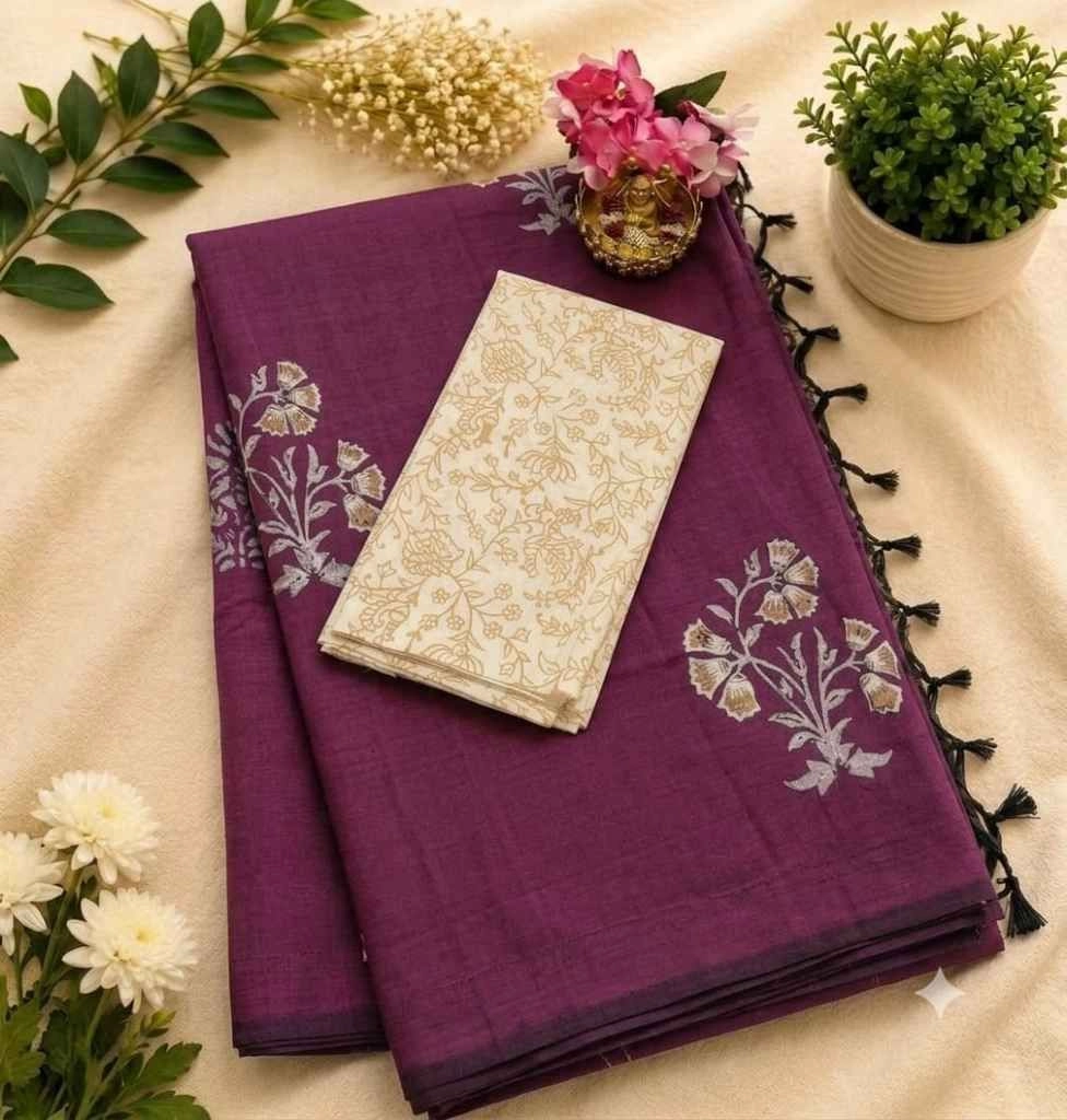 Poly cotton saree 5