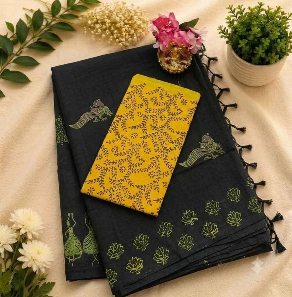 Poly cotton saree 6
