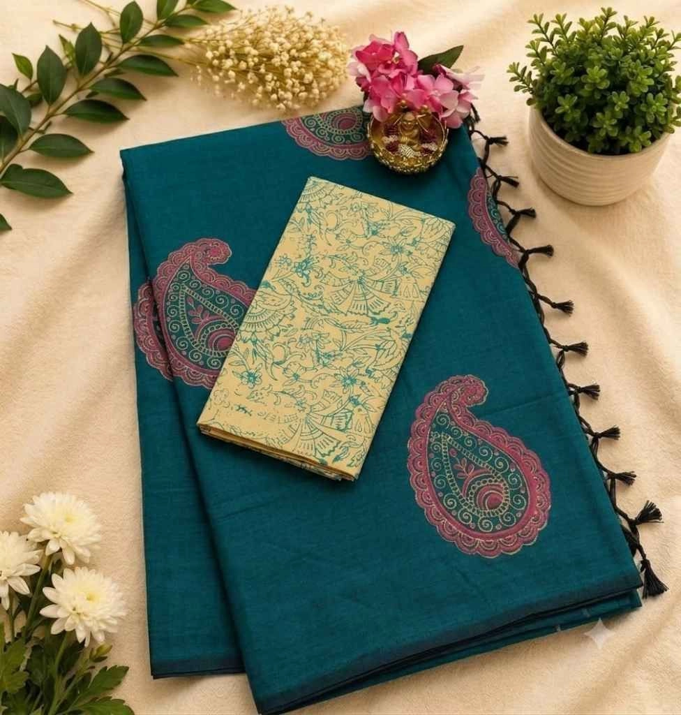 Poly cotton saree 7