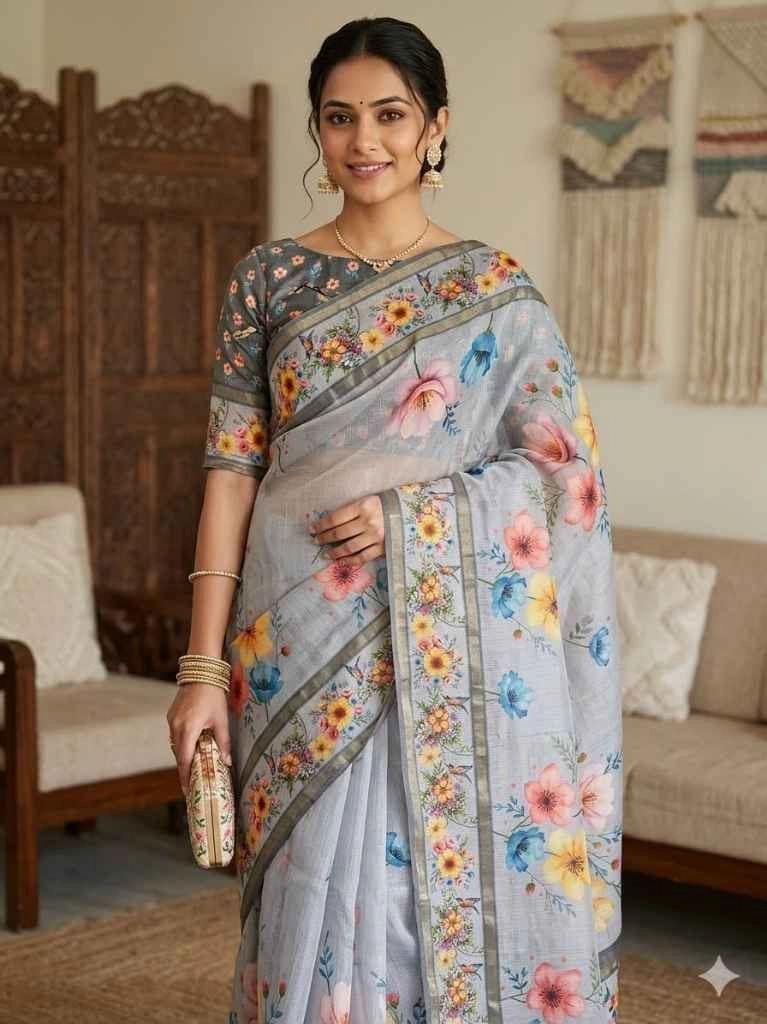 Fancy elegant design saree 9