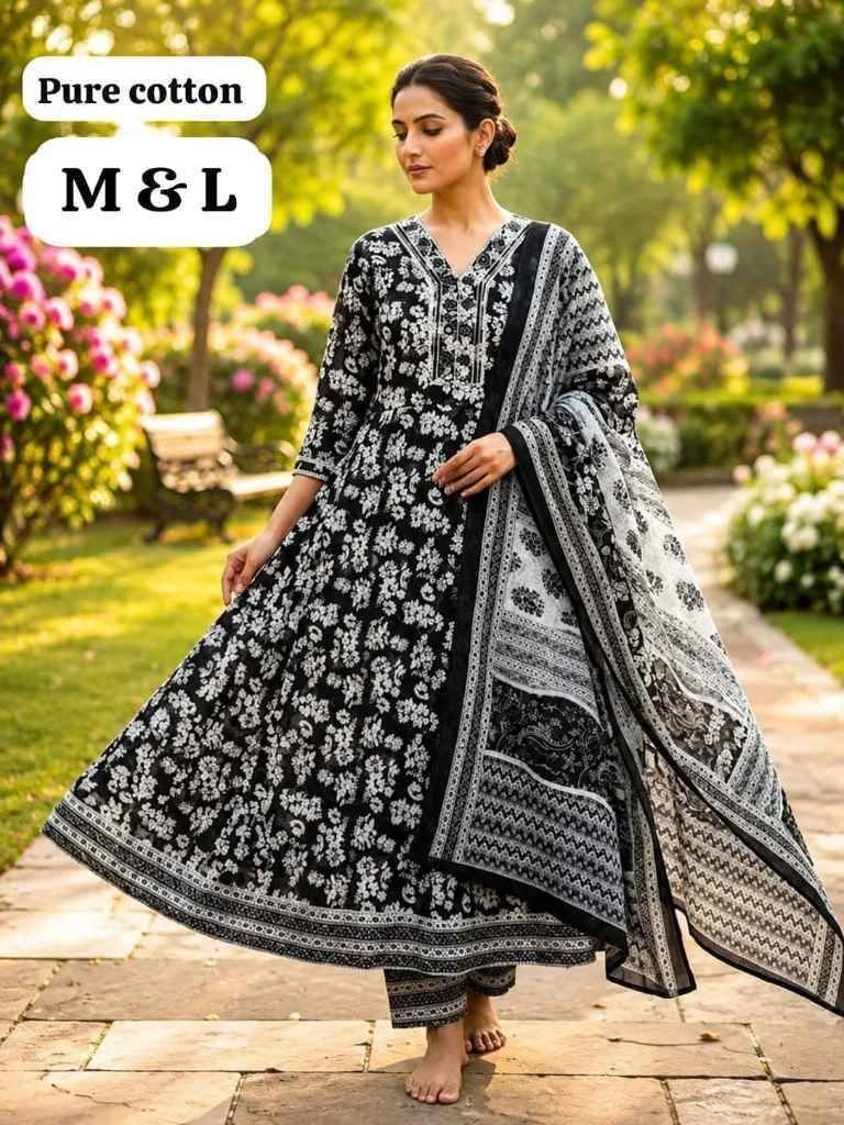 Jaipur cotton kurti, pant, dupatta set 3