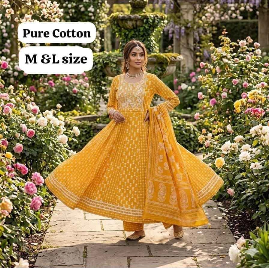 Jaipur cotton kurti, pant, dupatta set 6