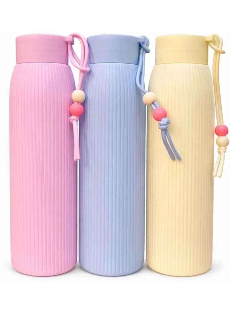 Silicon glass water bottle 400 ml 1