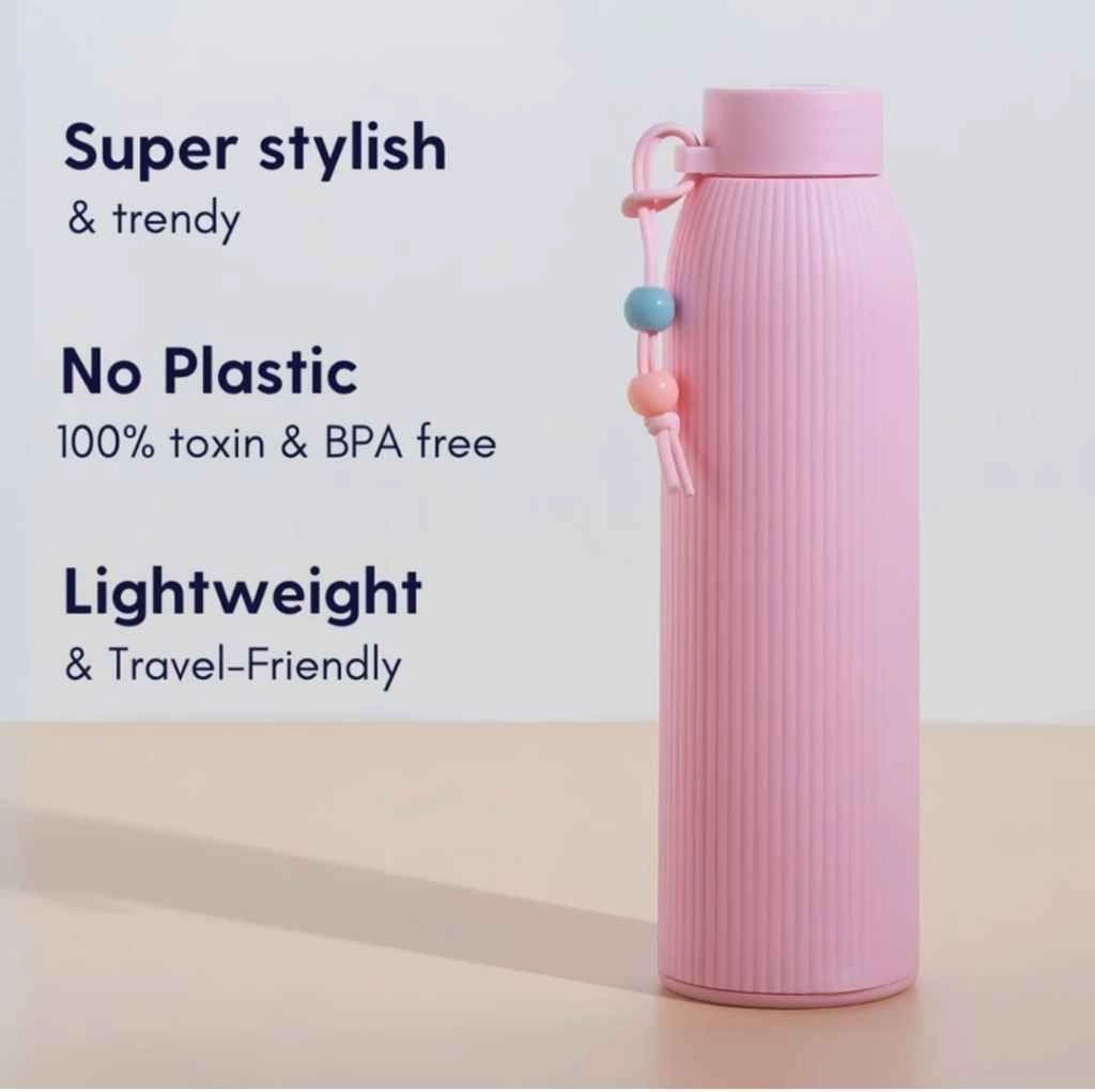 Silicon glass water bottle 400 ml 4