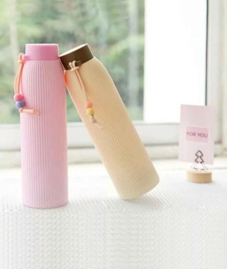 Silicon glass water bottle 400 ml 6