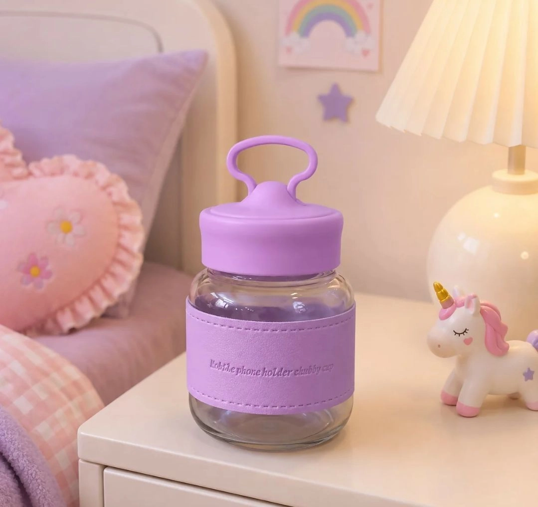 Cute glass water bottle 6