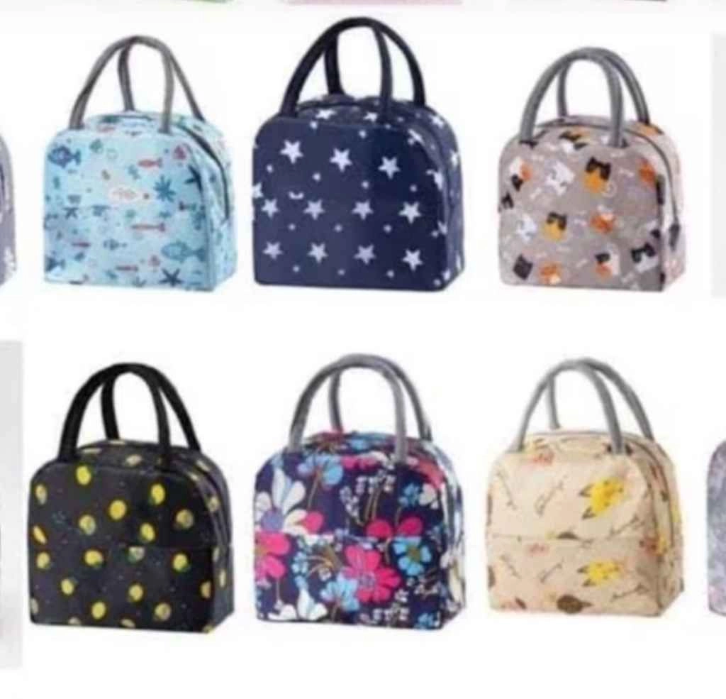 Insulated lunch bag printed design 1