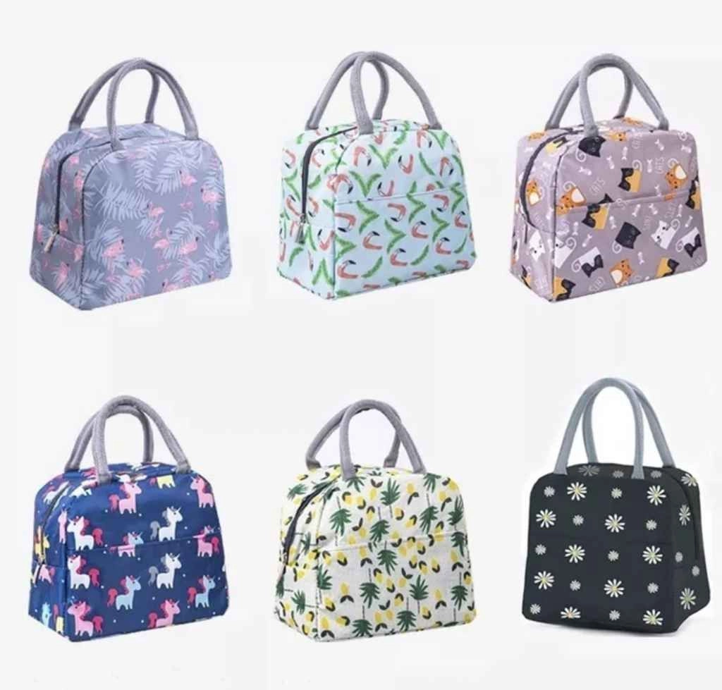 Insulated lunch bag printed design 2
