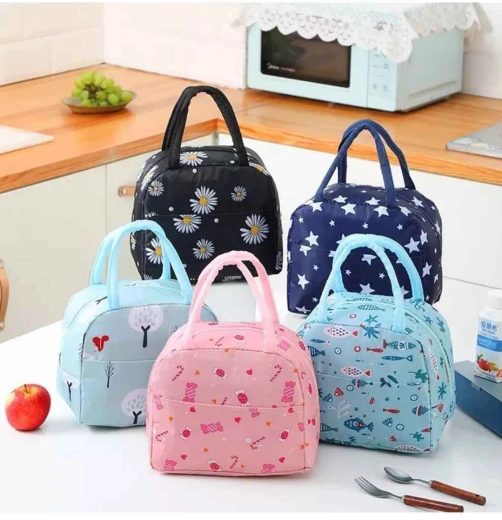Insulated lunch bag printed design 4