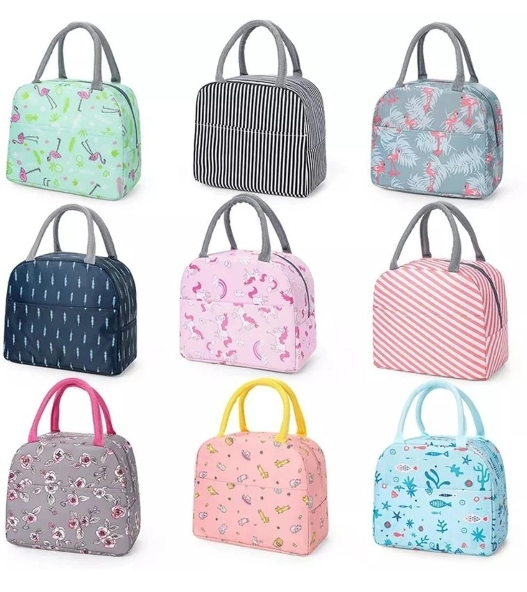 Insulated lunch bag printed design 6