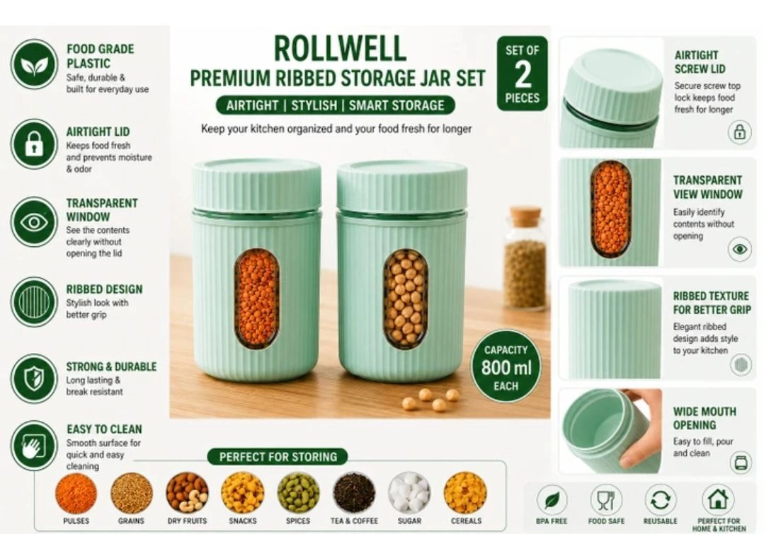 750 ML Glass Storage Container – 2 Pcs Combo 6