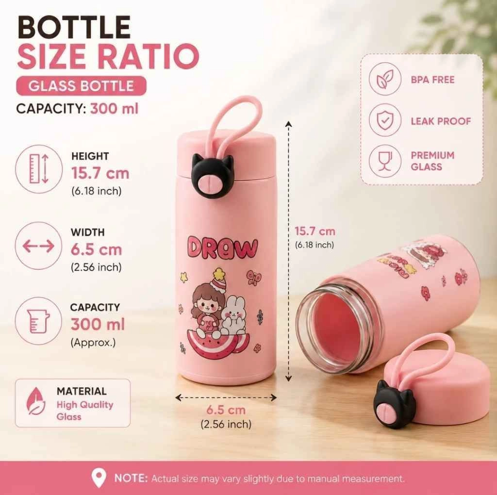 Fancy glass water bottle 4