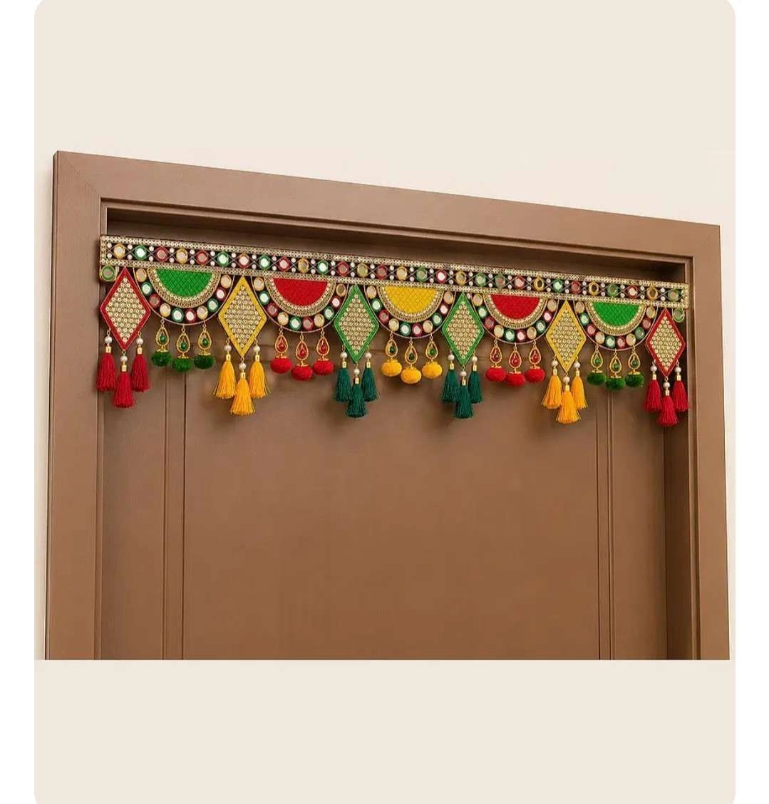 Hand crafted embroidered Religious /spiritual door hanging toran 5
