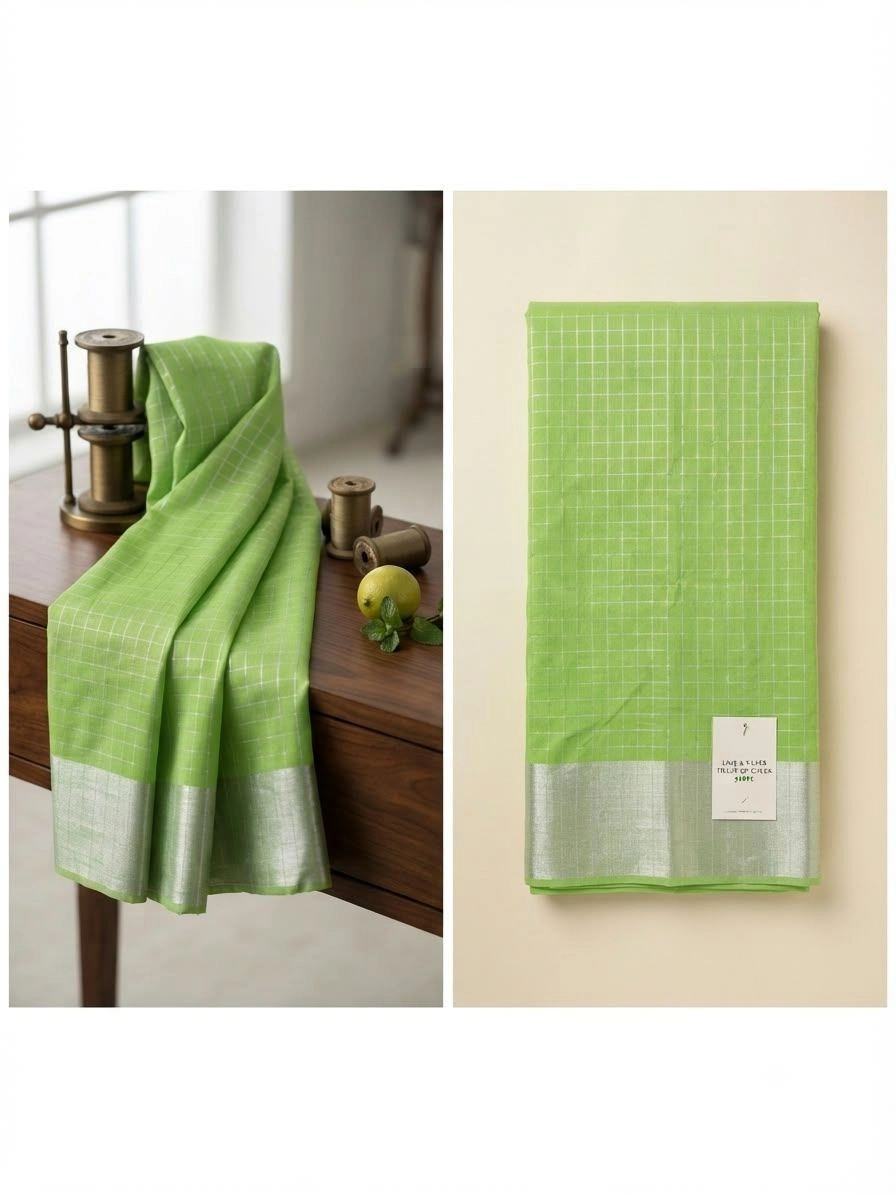 Fancy saree checked design 3