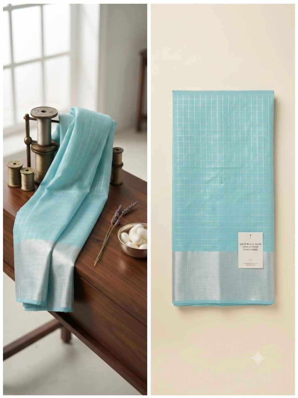 Fancy saree checked design 5