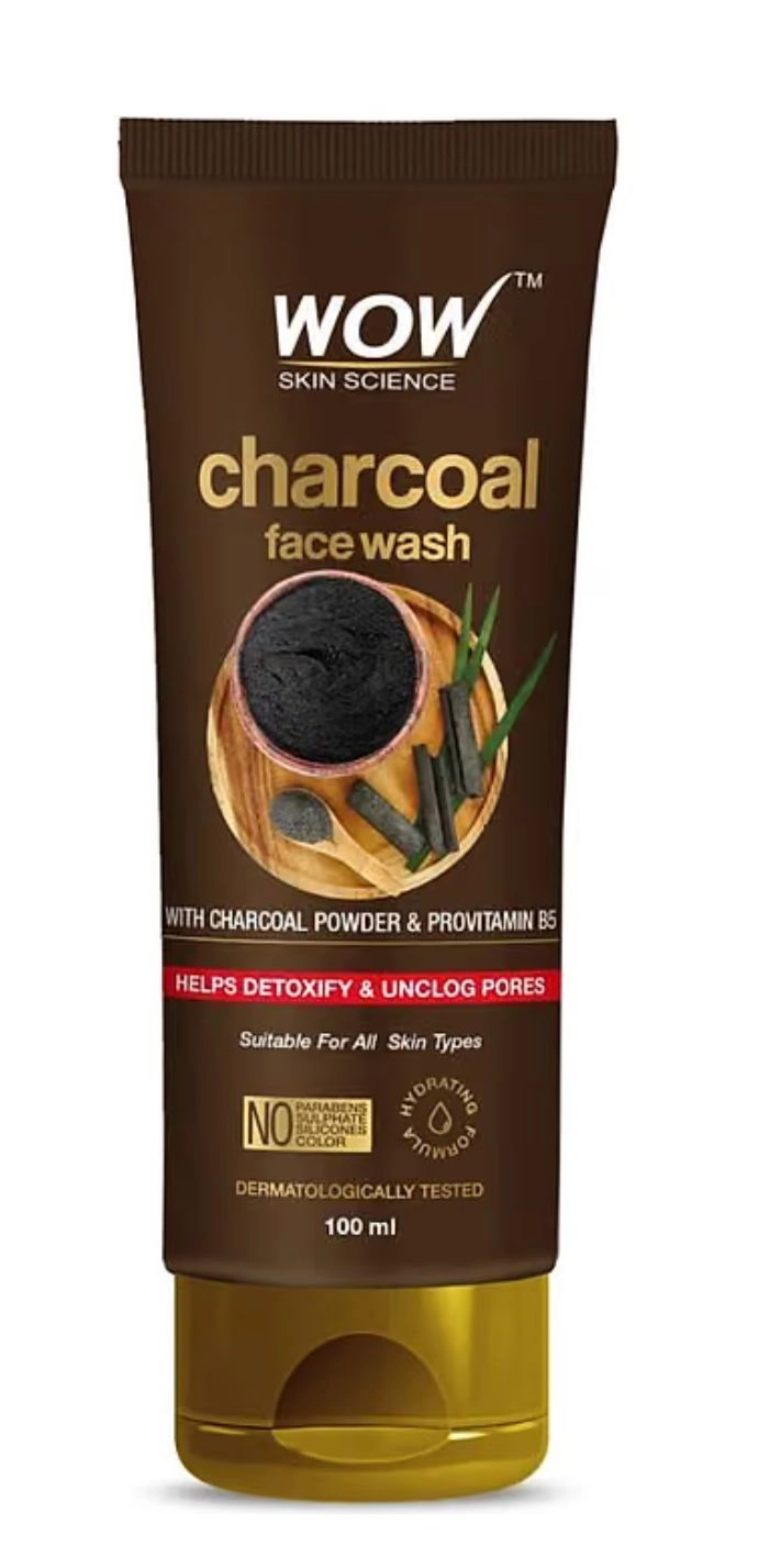 Wow charcoal activated science face wash pack of 2