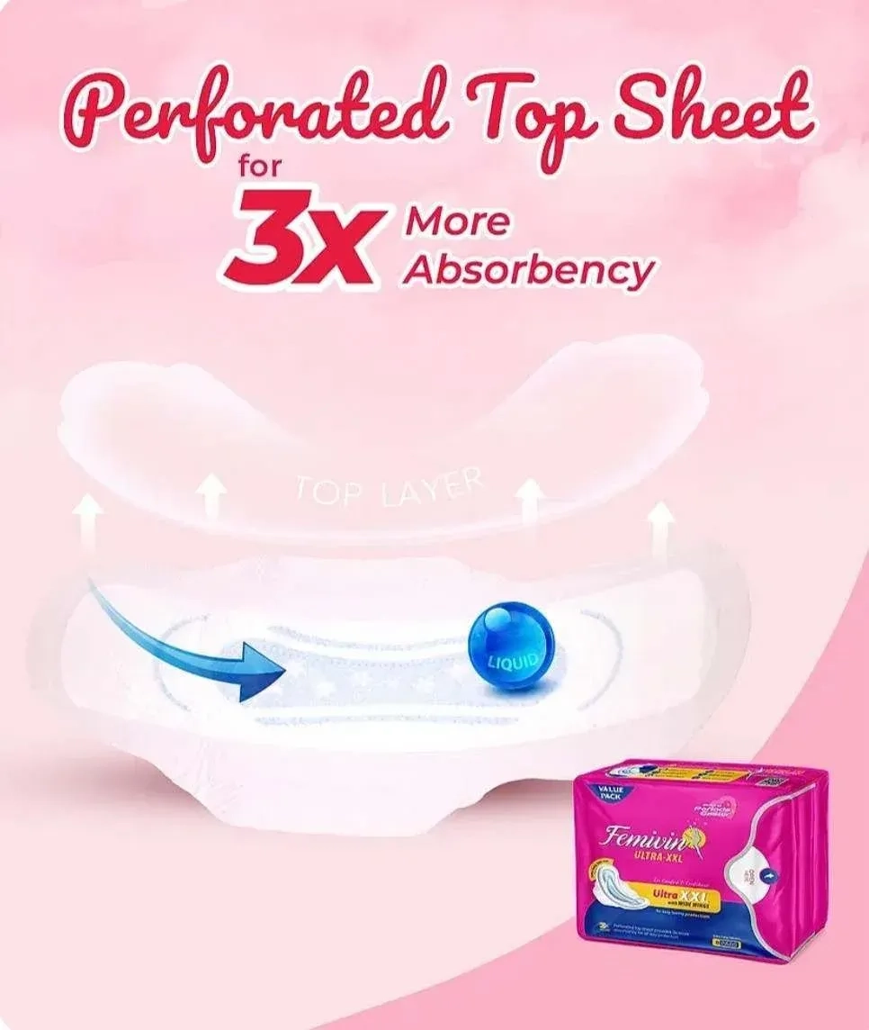 Femivir Ultra-XXL Sanitary Napkins – Pack of 3 7