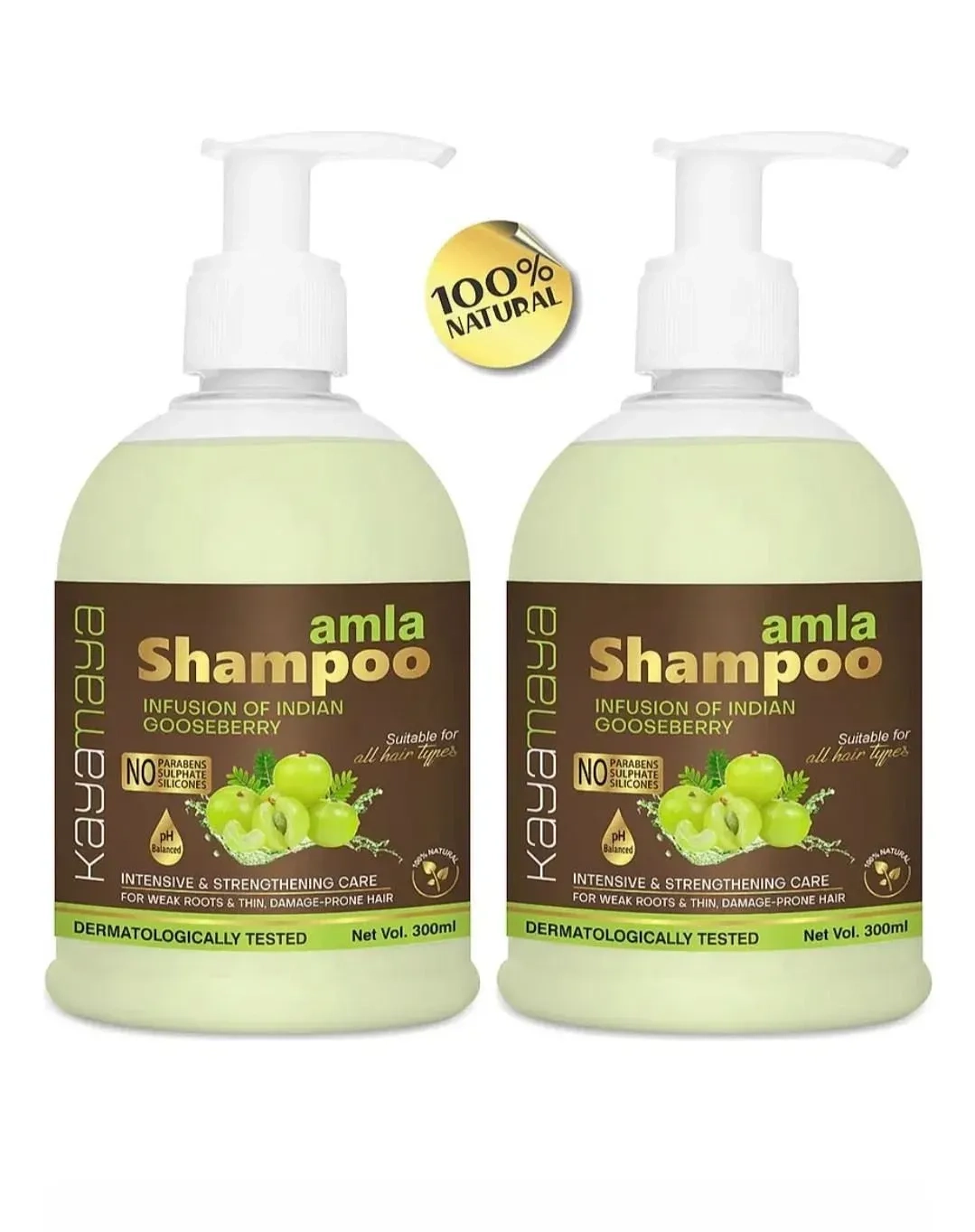 Kayamaya Amla Shampoo – Combo of 2 Bottles (300 ml Each)