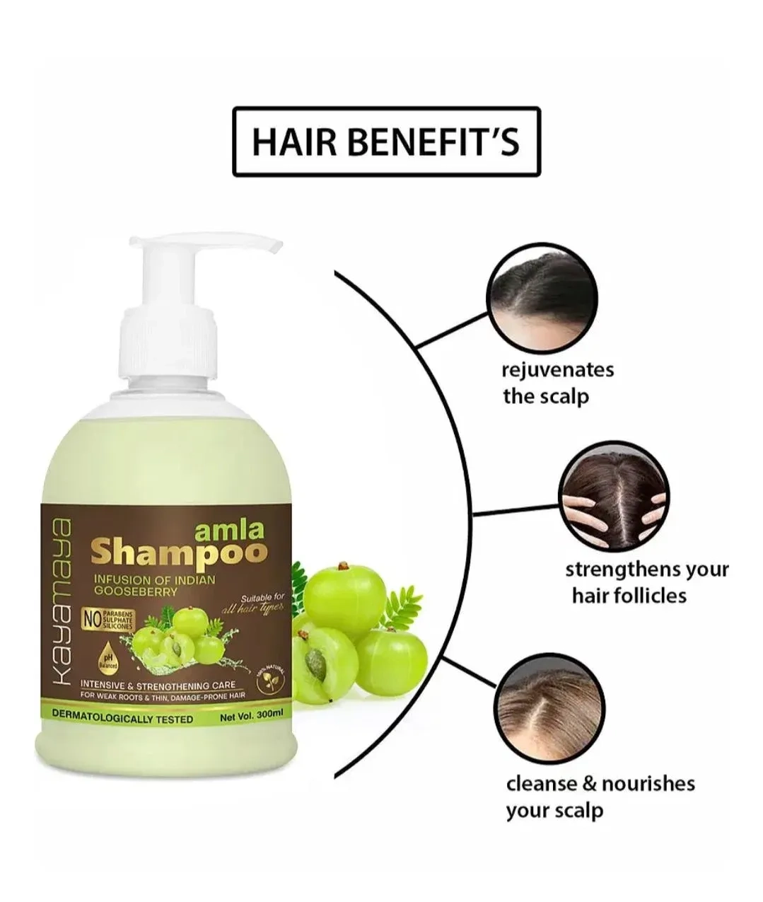 Kayamaya Amla Shampoo – Combo of 2 Bottles (300 ml Each) 5