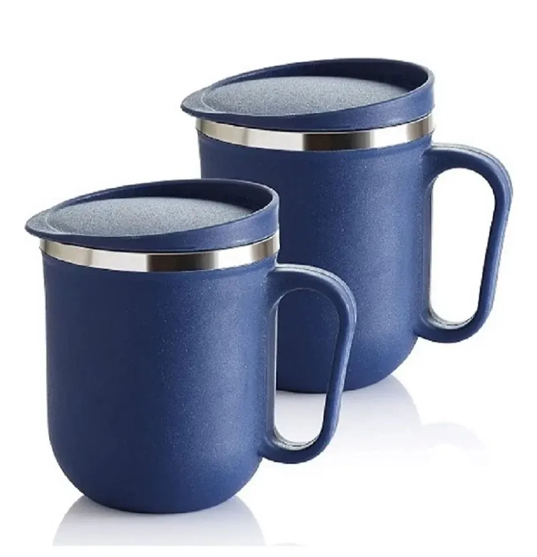 300 ml insulated mug with lid combo of 2