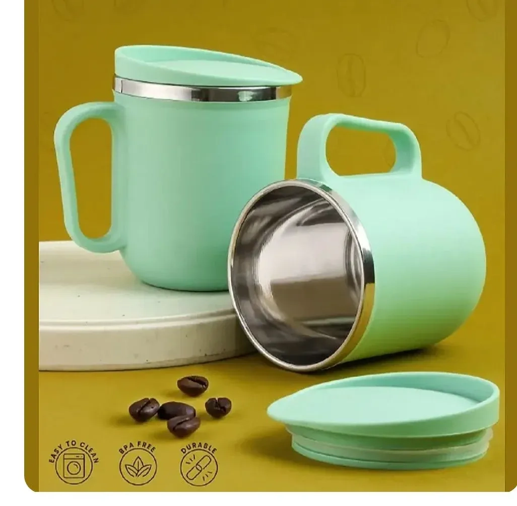 300 ml insulated mug with lid combo of 2 3