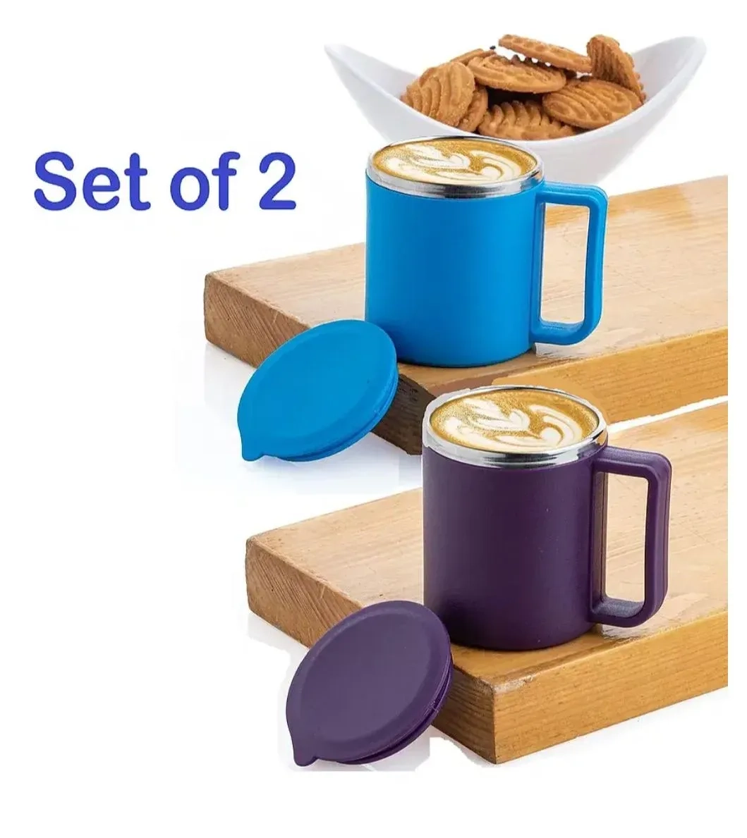 300 ml insulated mug with lid combo of 2 4