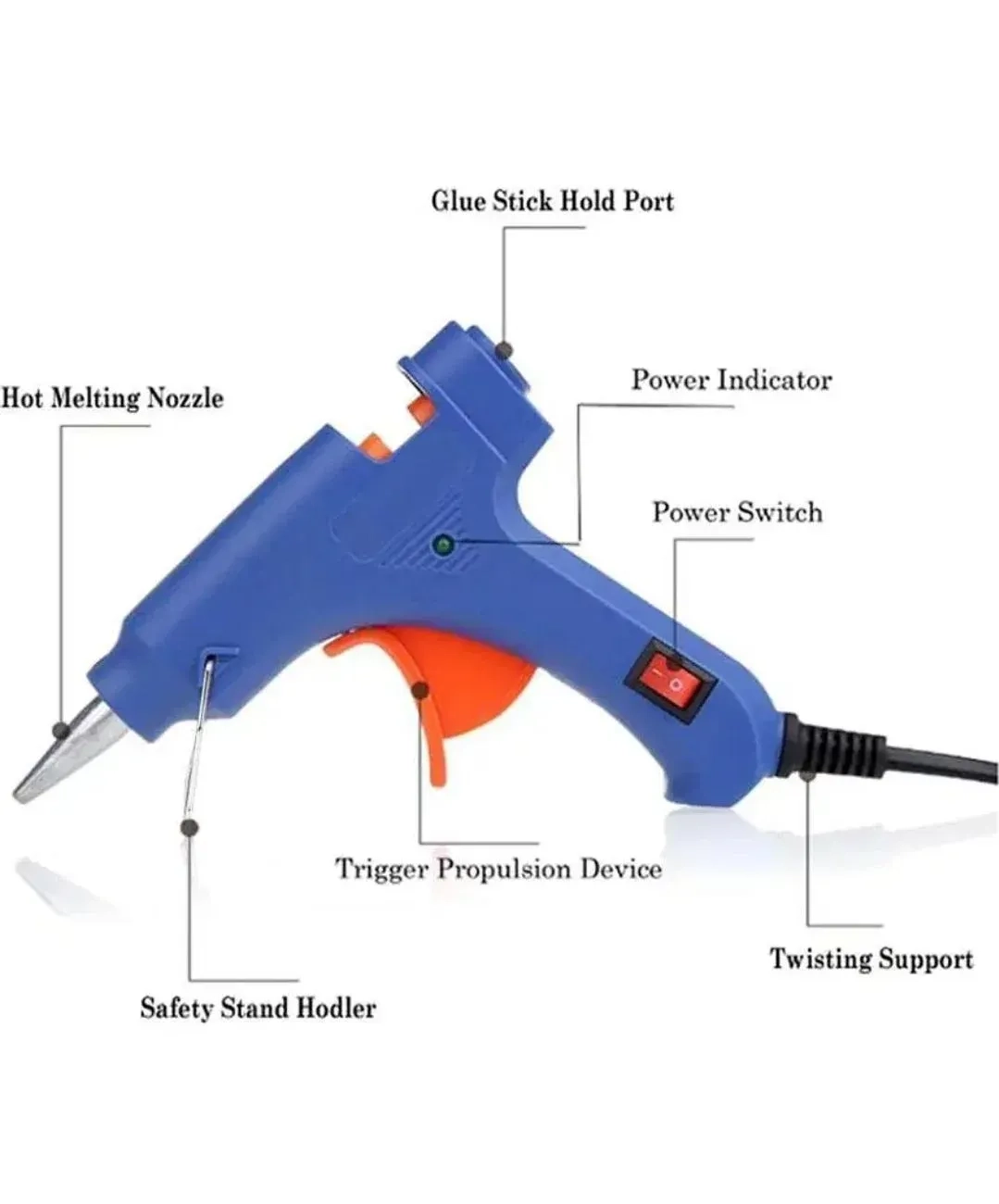ARCCLAY 20W Glue Gun with 7mm with 5 FREE Glue Sticks, LED Indicator, On/Off Switch, Ideal for Crafts & DIY (5 Sticks) Transparent Glue Sticks For Craft Specialist
