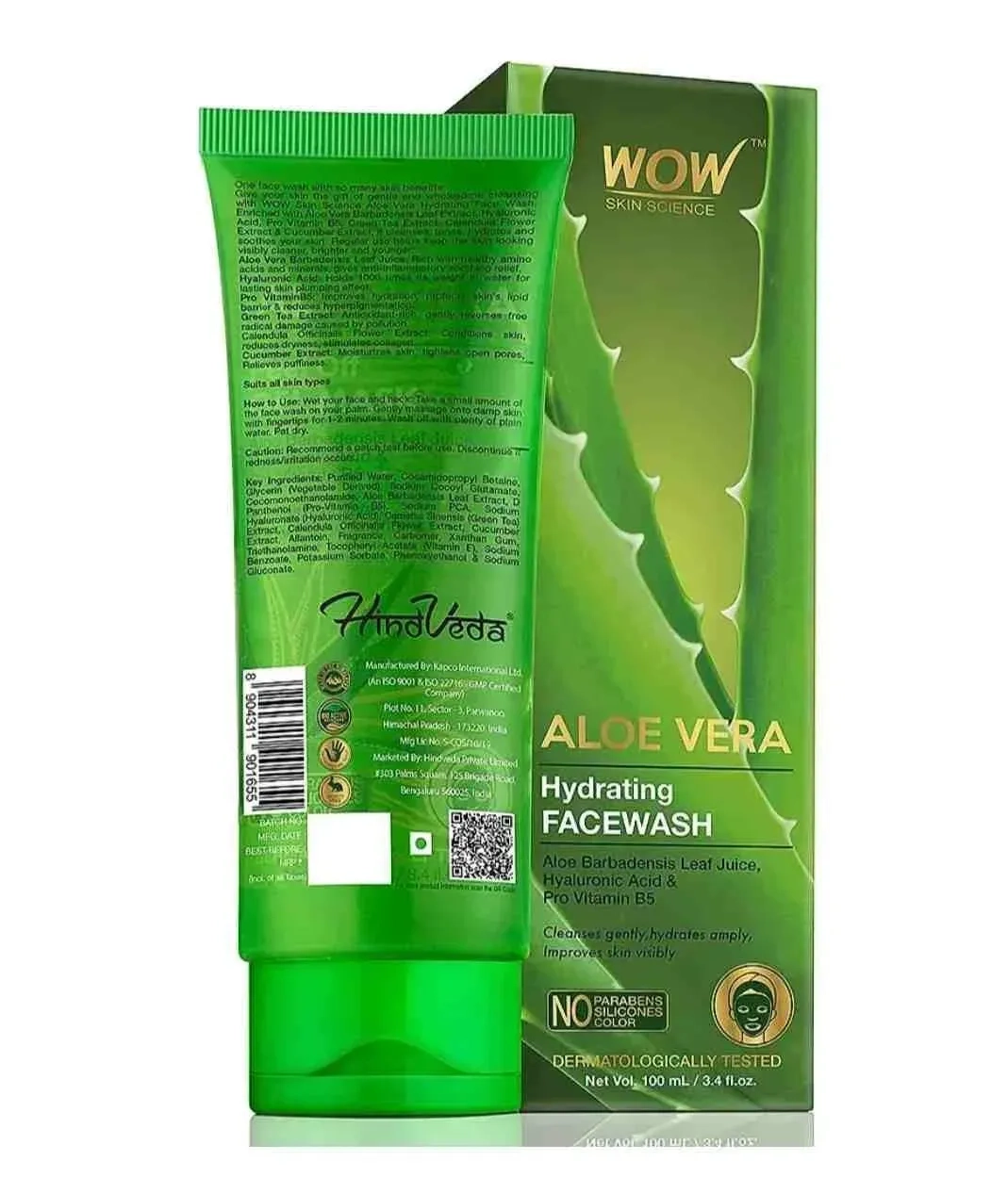 WOW Skin Science Aloe Vera Hydrating Face Wash – 100 mL 3