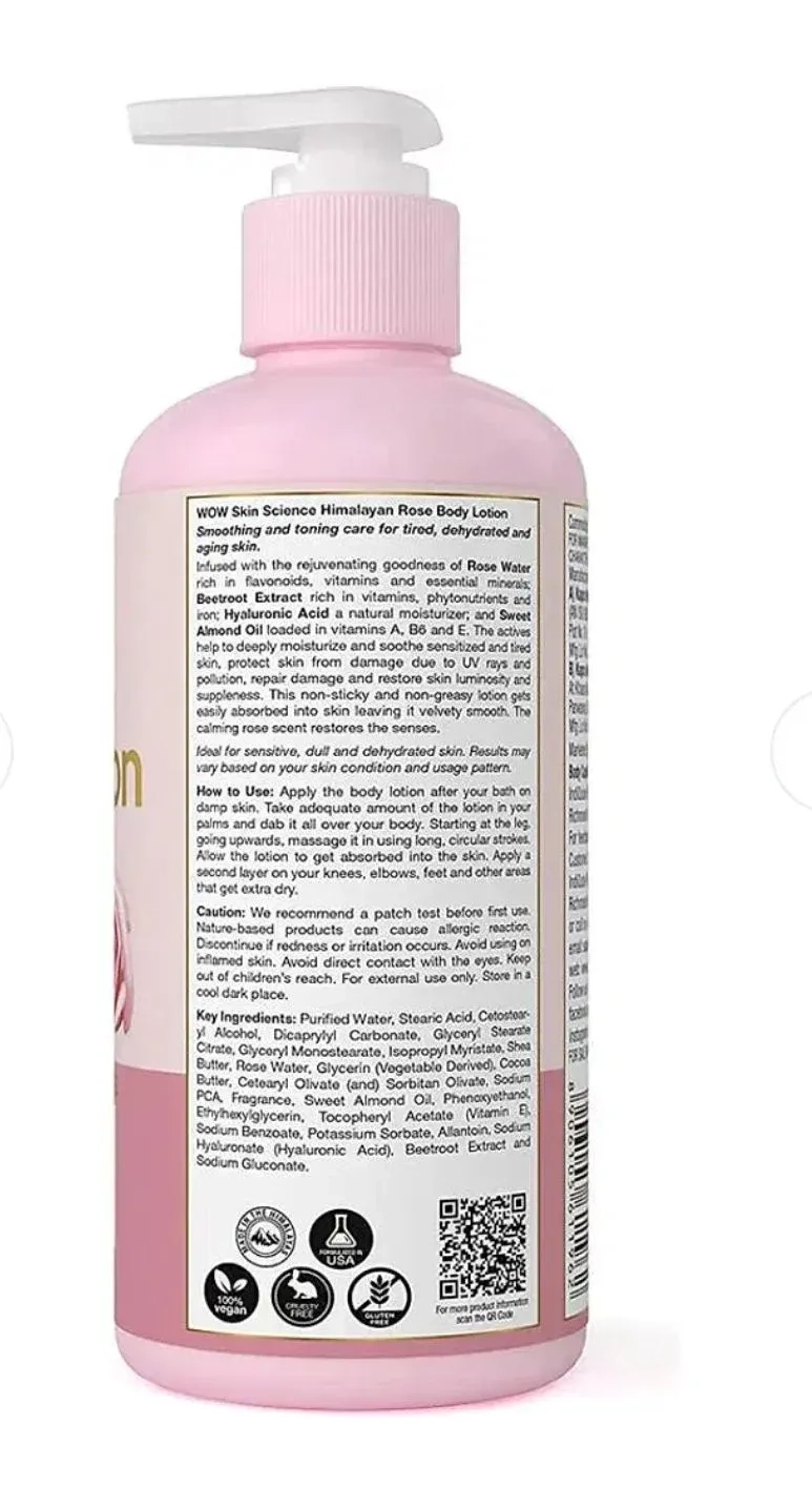 WOW SKIN SCIENCE Himalayan Rose Body Lotion |Toning & Hydrating |Rose Water, Beetroot Extract (400 ml) 2