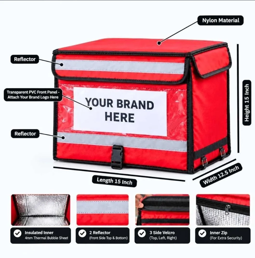 Insulated Food Delivery Bag – Heavy-Duty Nylon Thermal Bag de 1