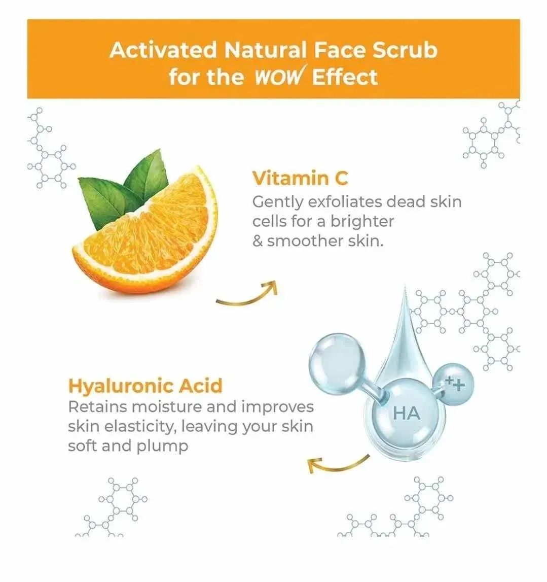 WOW Skin Science Vitamin C + Hyaluronic Acid Brightening Face Scrub | Gently Exfoliates | Smoothens Skin Texture | Hydrates Skin | Promotes Even-Toned Complexion | 100g
Product 2