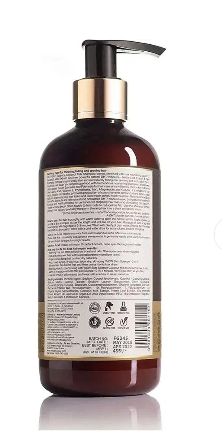 Wow coconut milk shampoo 300 ml 2