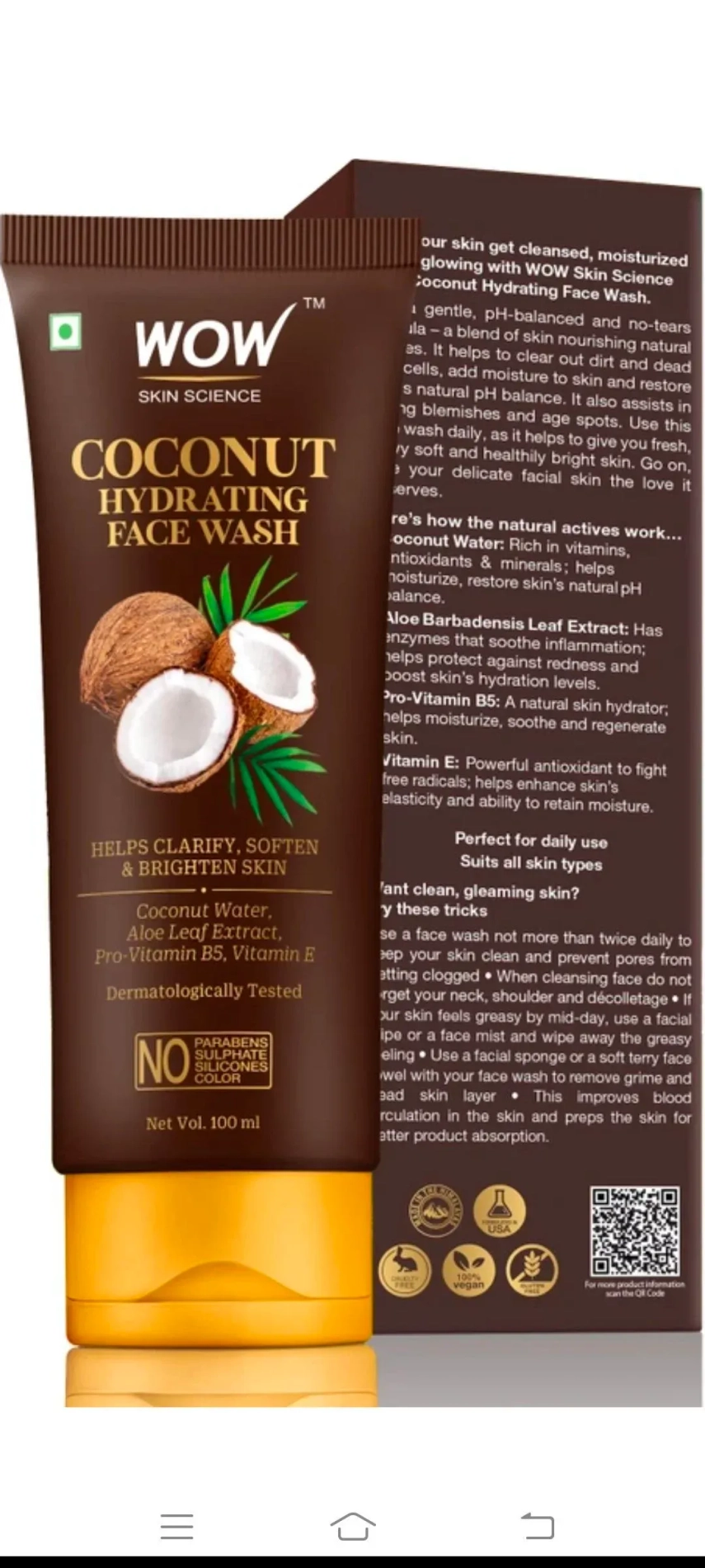 Coconut hydrating with coconut water|Aloe leaf extract face wash 4