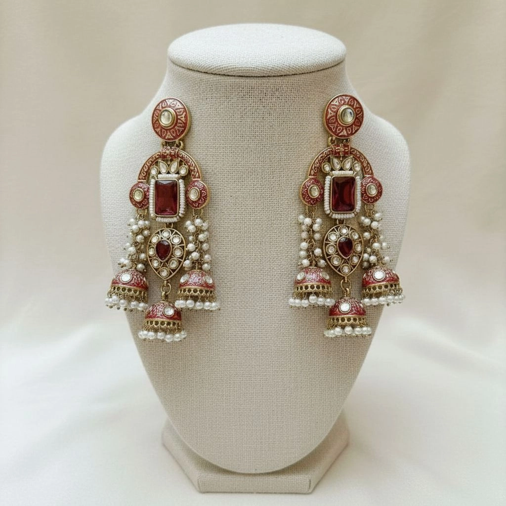 Meenakshi - Kundan Jumka Earring 2
