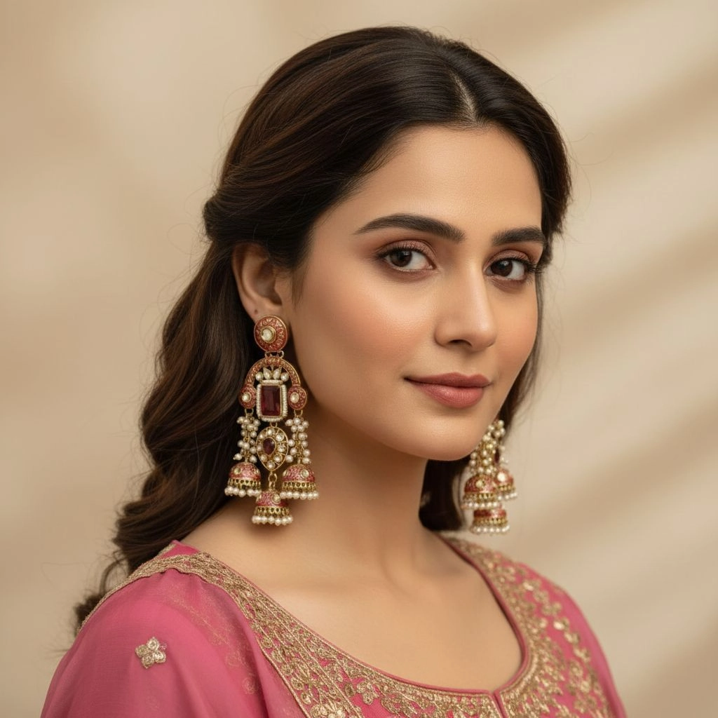 Meenakshi - Kundan Jumka Earring 3